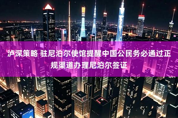 泸深策略 驻尼泊尔使馆提醒中国公民务必通过正规渠道办理尼泊尔签证