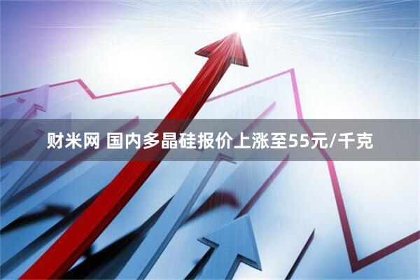 财米网 国内多晶硅报价上涨至55元/千克