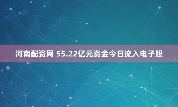 河南配资网 55.22亿元资金今日流入电子股